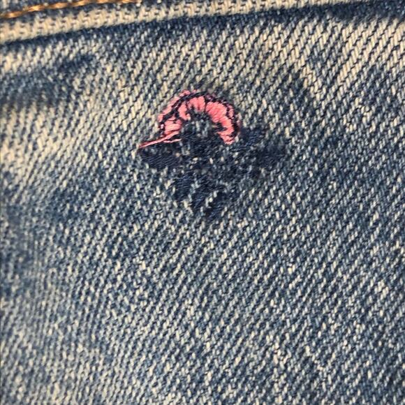 Lucky Brand Sienna Boyfriend Jeans Size 4/27 | Embroidered Raw Hem Denim - Picture 14 of 16